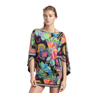 Trina Turk Paisley Cover Up Kaftan Dress Tunic M